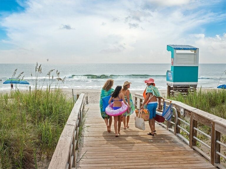 Family going to Carolina Beach