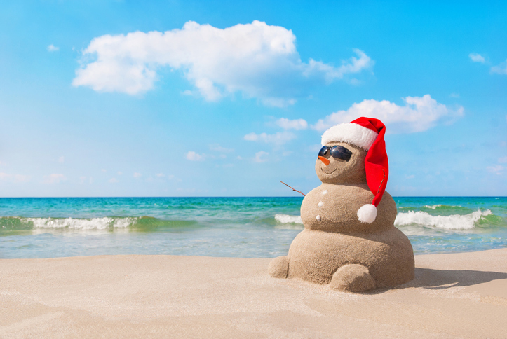 Snowman on Beach